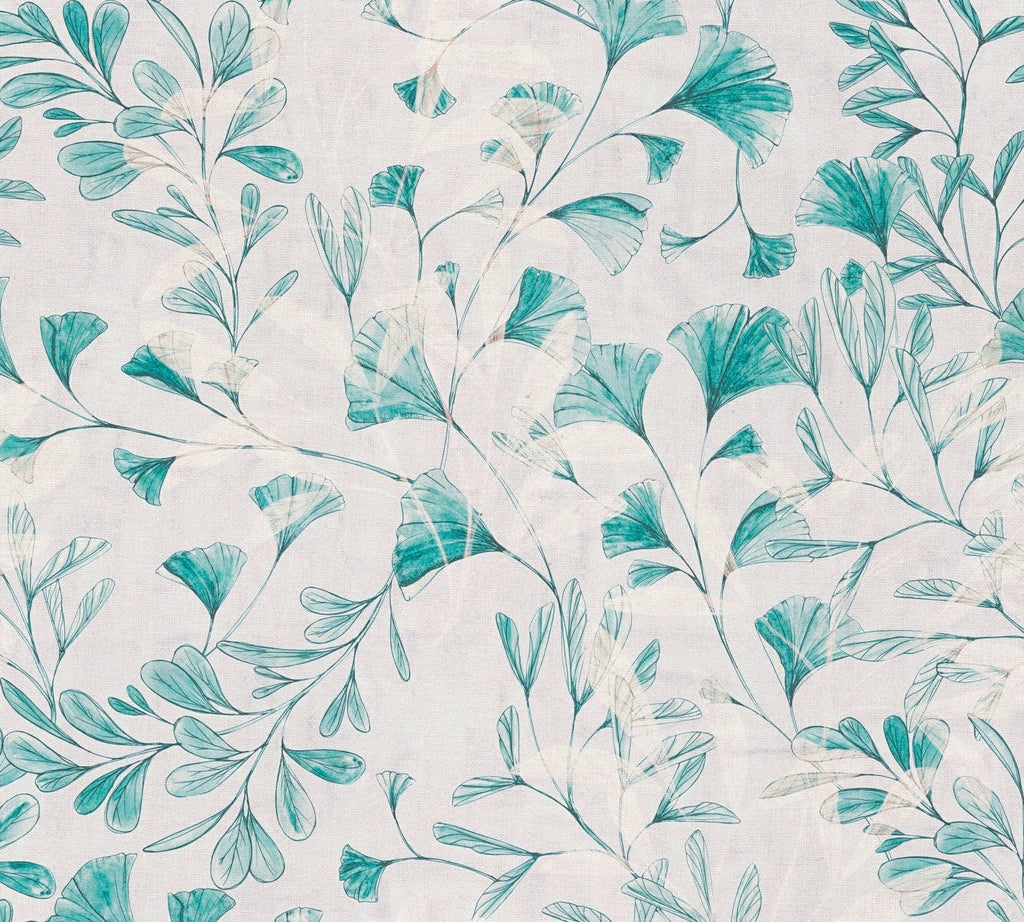 Hochwertige Vliestapete Blau Floral