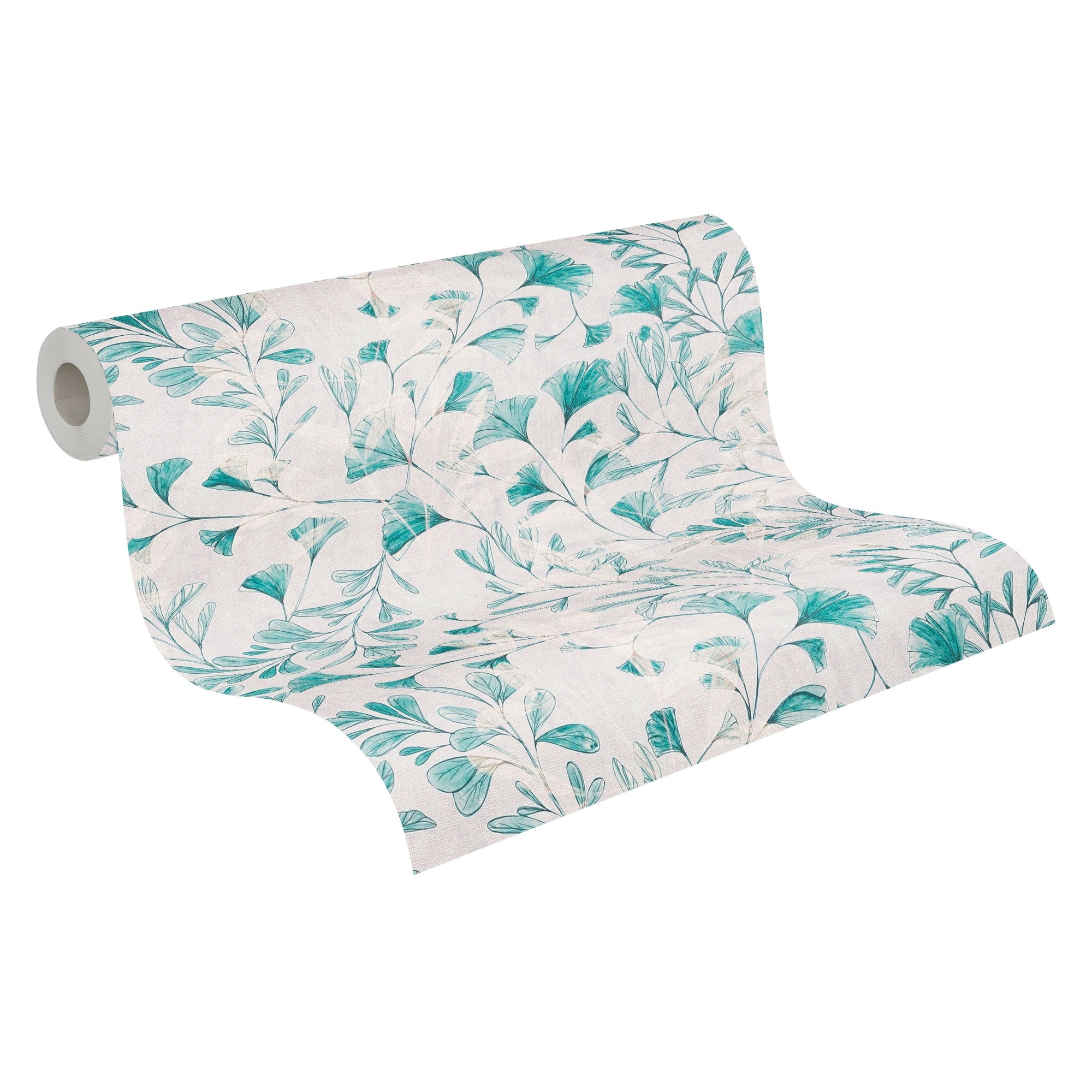 Hochwertige Vliestapete Blau Floral