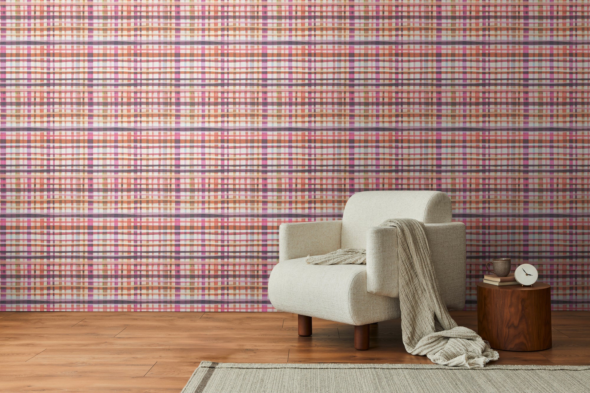Hochwertige Vliestapete Beige Grafik