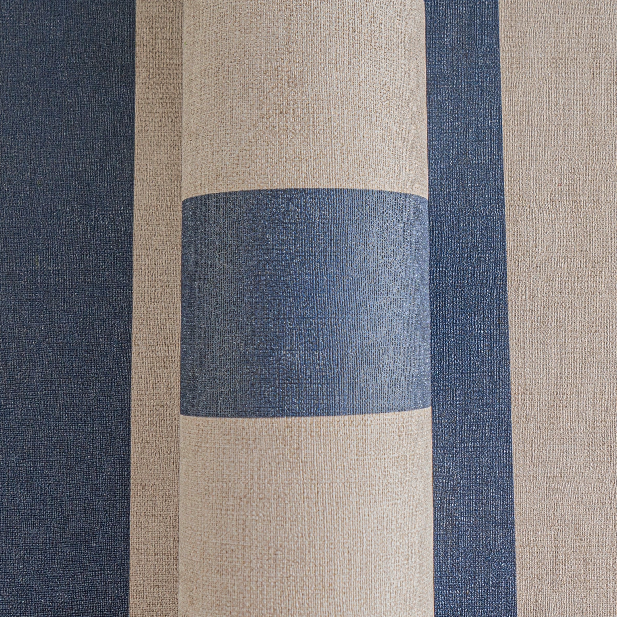 Hochwertige Vliestapete Blau Streifentapete