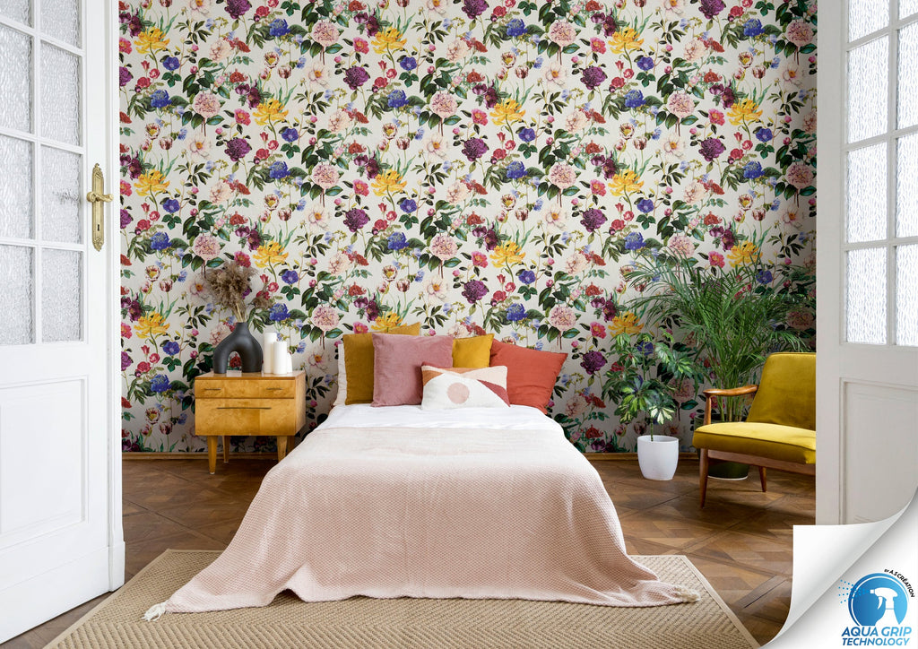 Hochwertige Vliestapete Bunt Floral