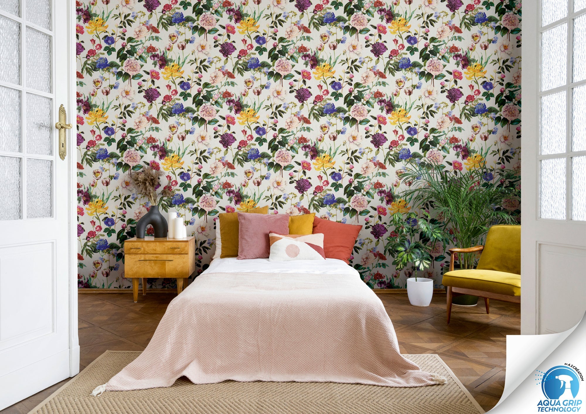 Hochwertige Vliestapete Bunt Floral