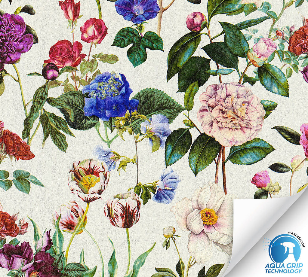 Hochwertige Vliestapete Bunt Floral