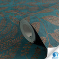 Hochwertige Vliestapete Blau Floral