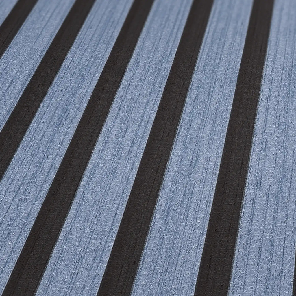 Hochwertige Vliestapete Blau Holzoptik