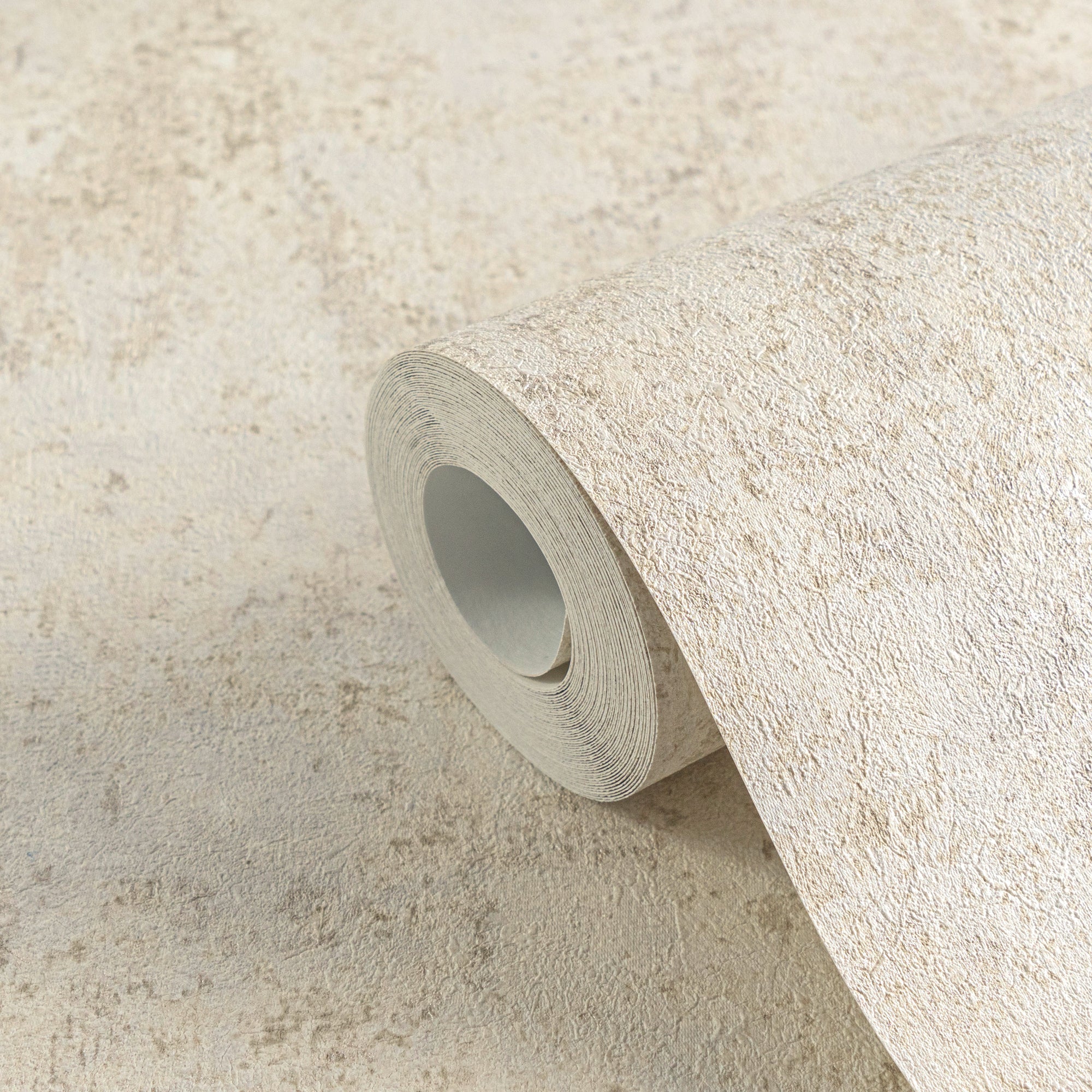 Hochwertige Vliestapete Beige Struktur