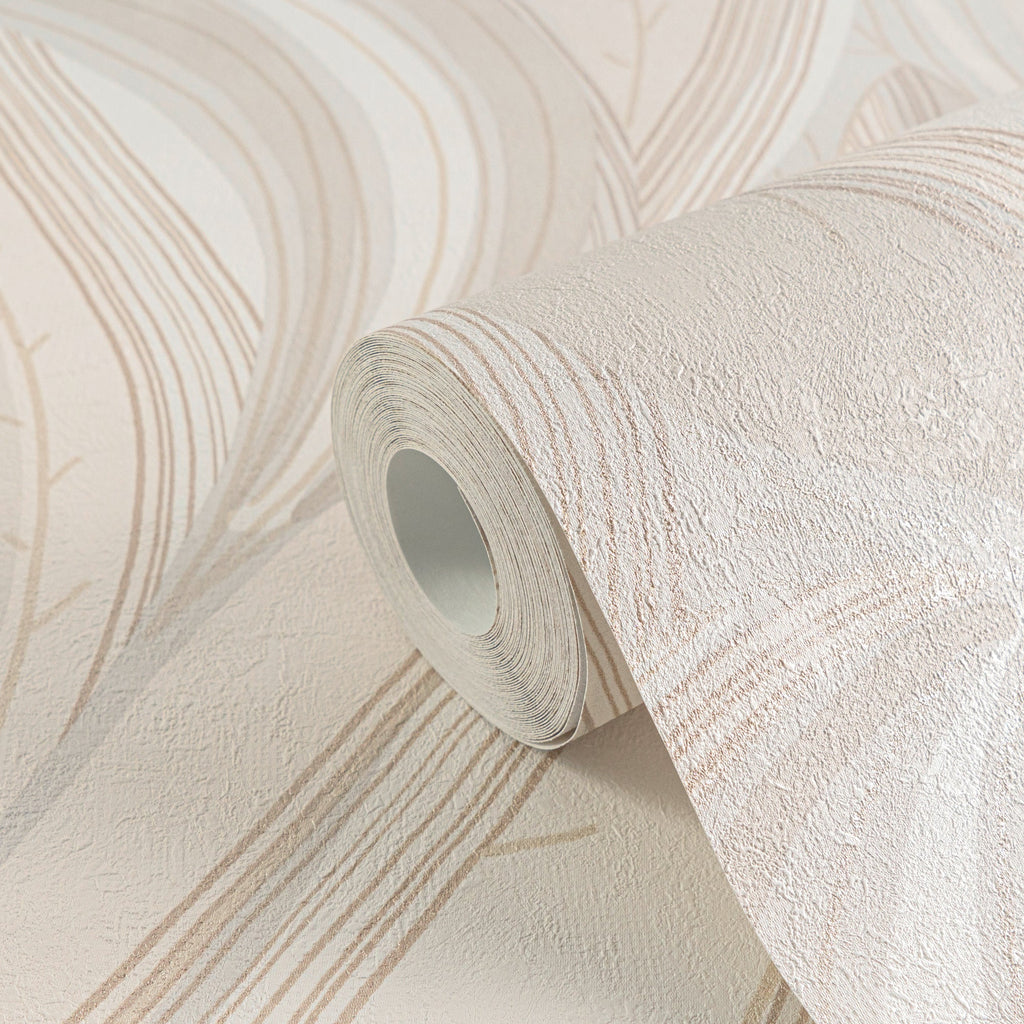 Hochwertige Vliestapete Creme Floral