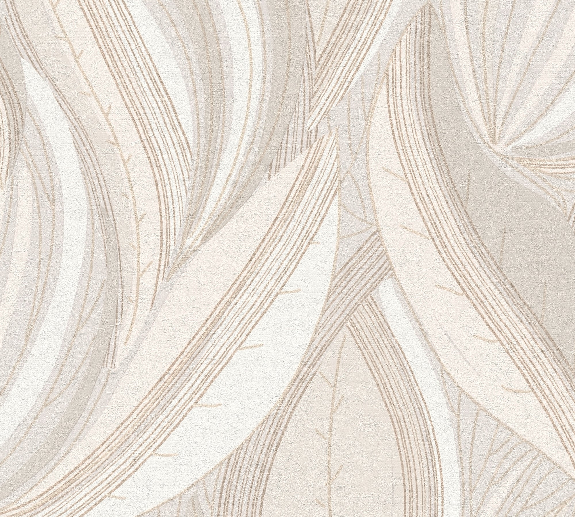 Hochwertige Vliestapete Creme Floral