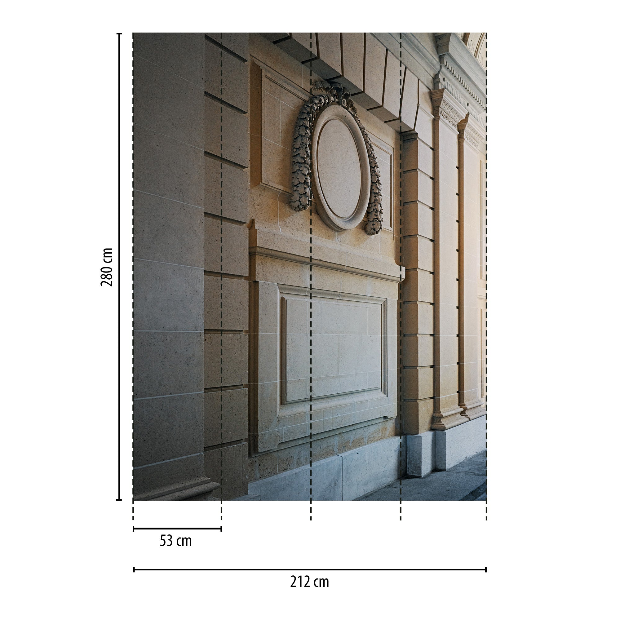 Hochwertige Fototapete Beige 3-d