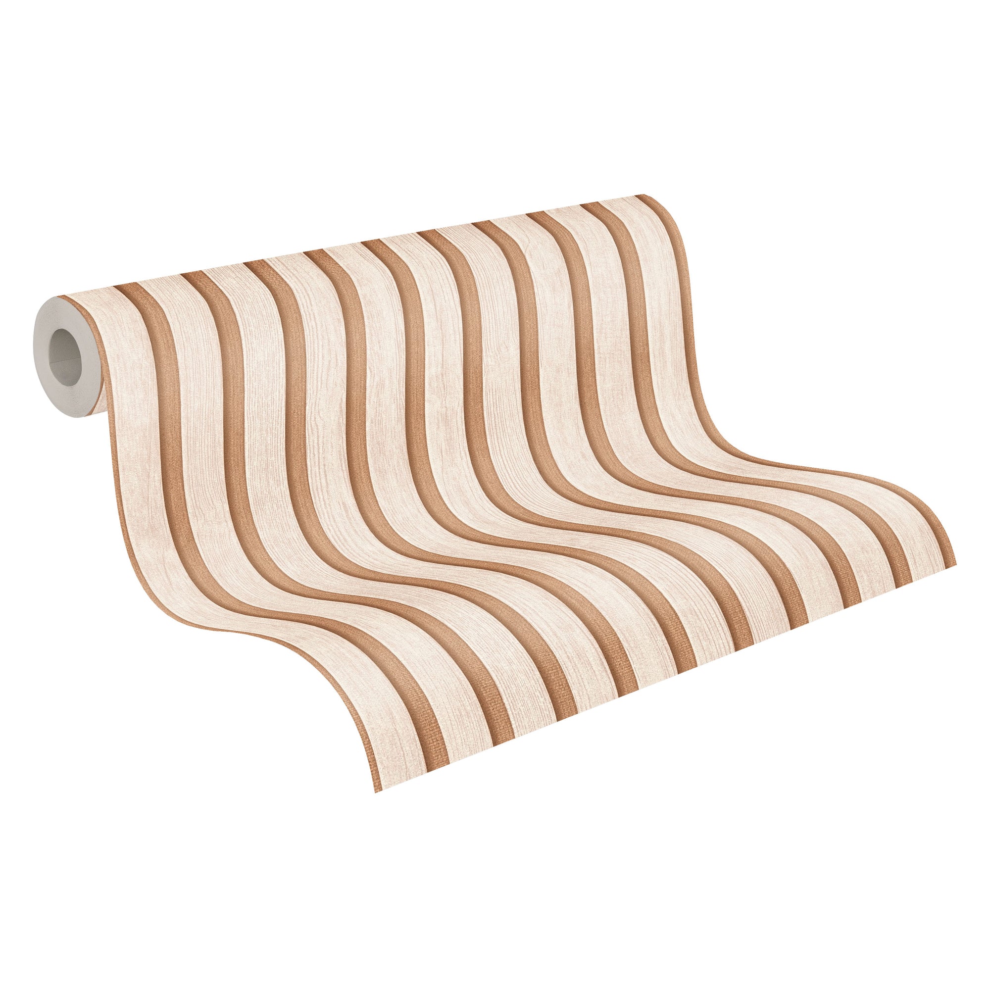 Hochwertige Vliestapete Beige Holzoptik