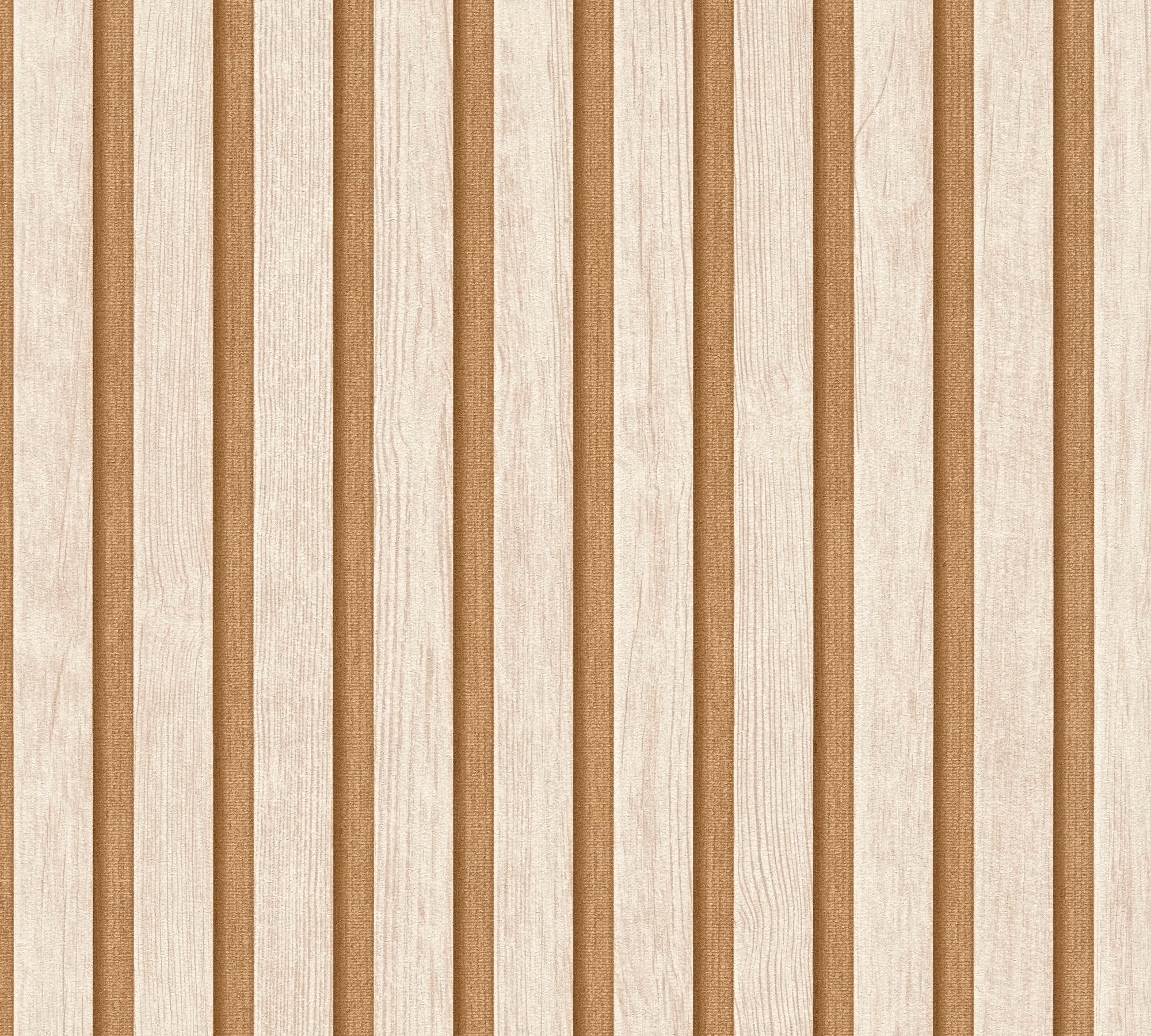 Hochwertige Vliestapete Beige Holzoptik