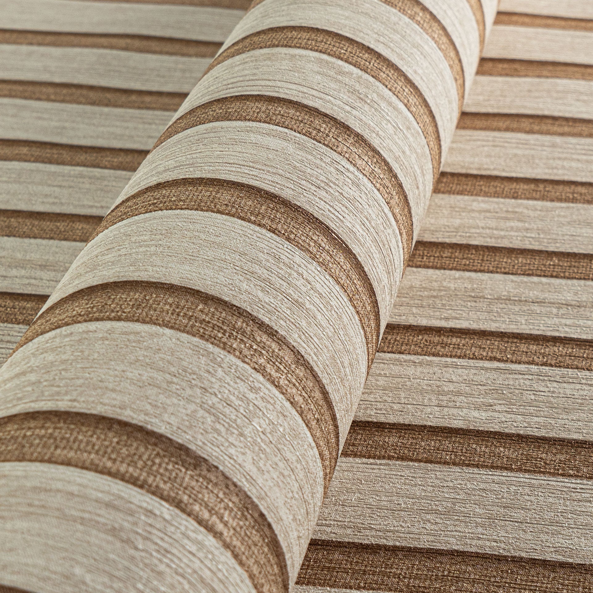 Hochwertige Vliestapete Beige Holzoptik