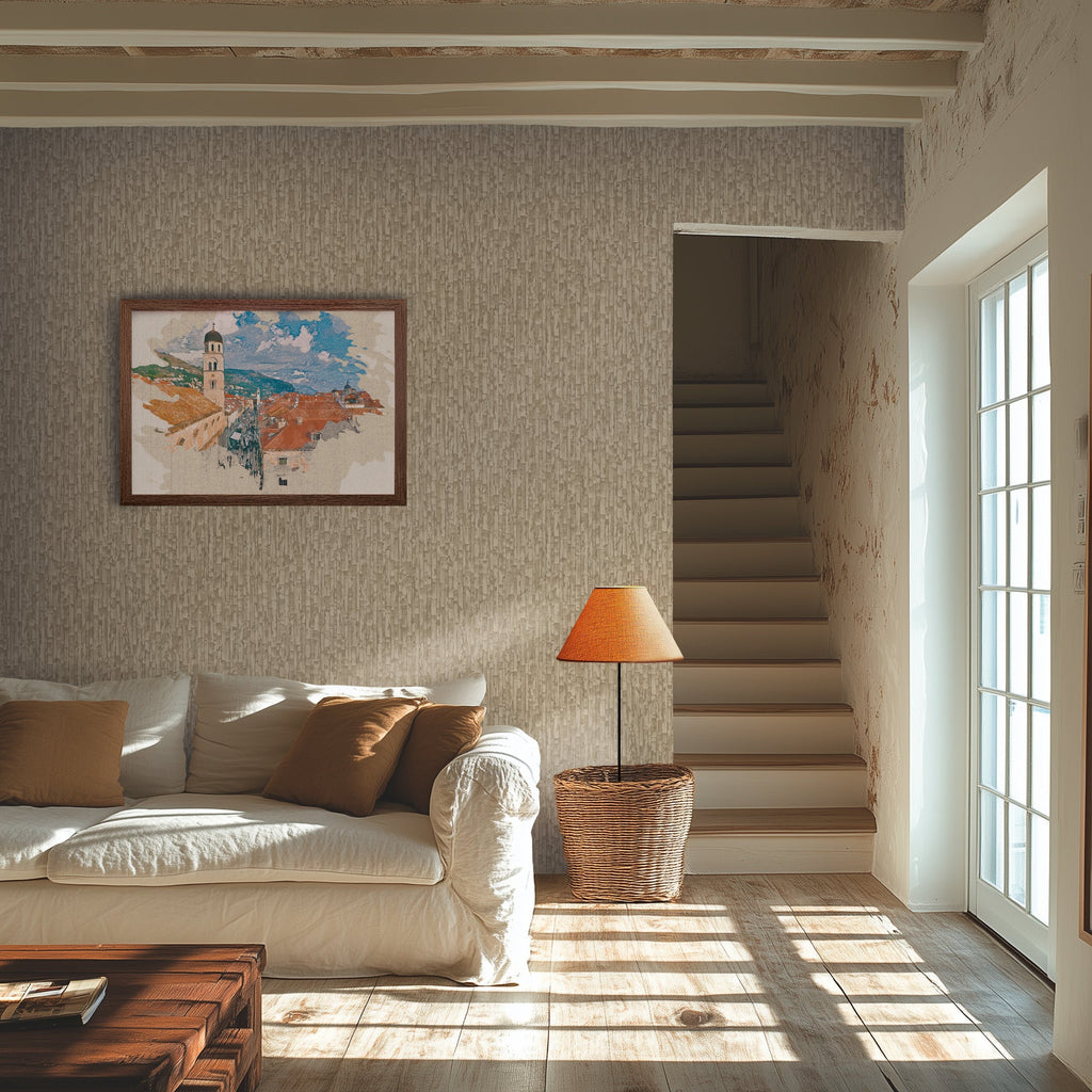 Hochwertige Vliestapete Beige Modern