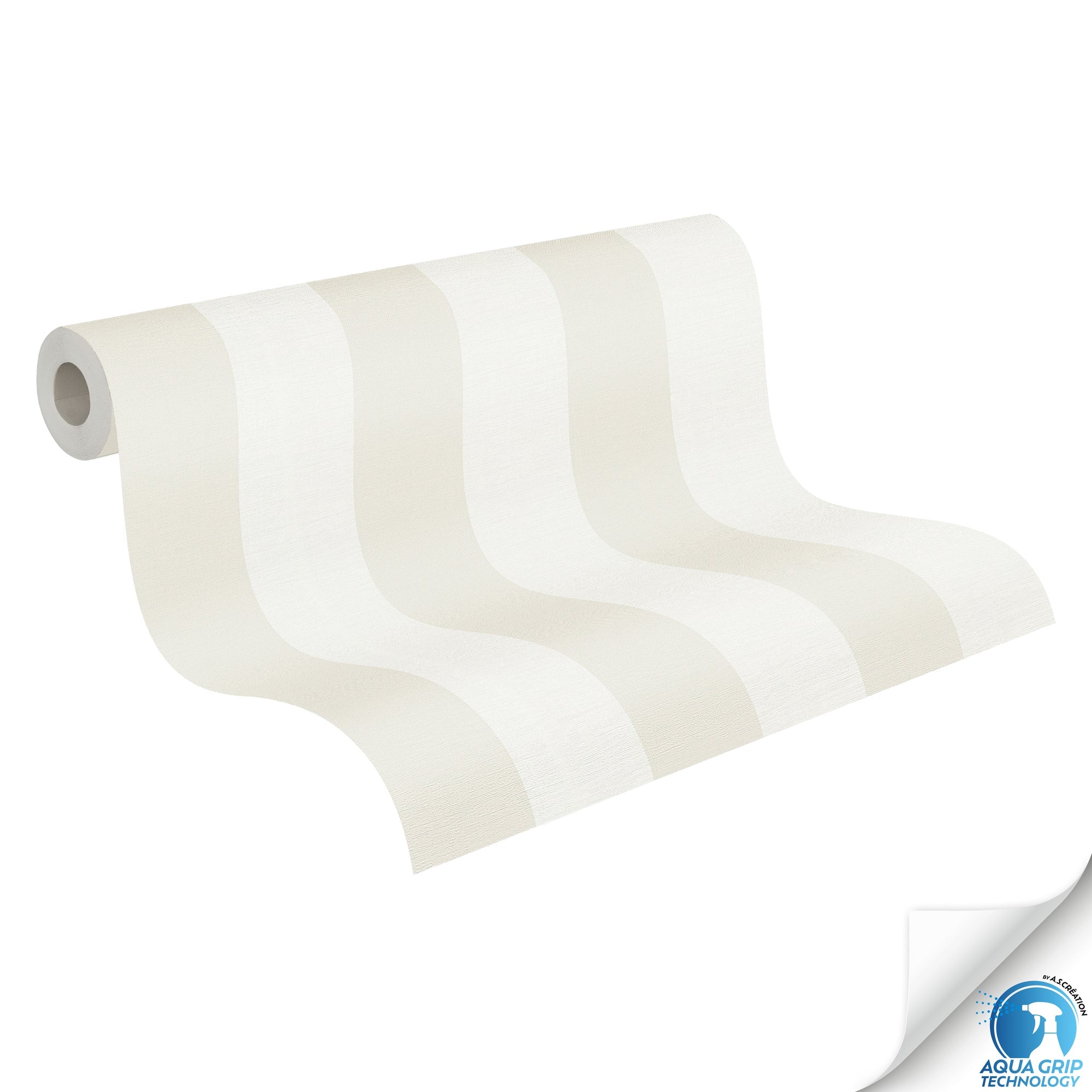 Hochwertige Vliestapete Beige Streifentapete