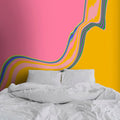 Fotomural Walls by Patel - Photo wallpaper »nexus« - Abstract wave design - Pink, Orange
