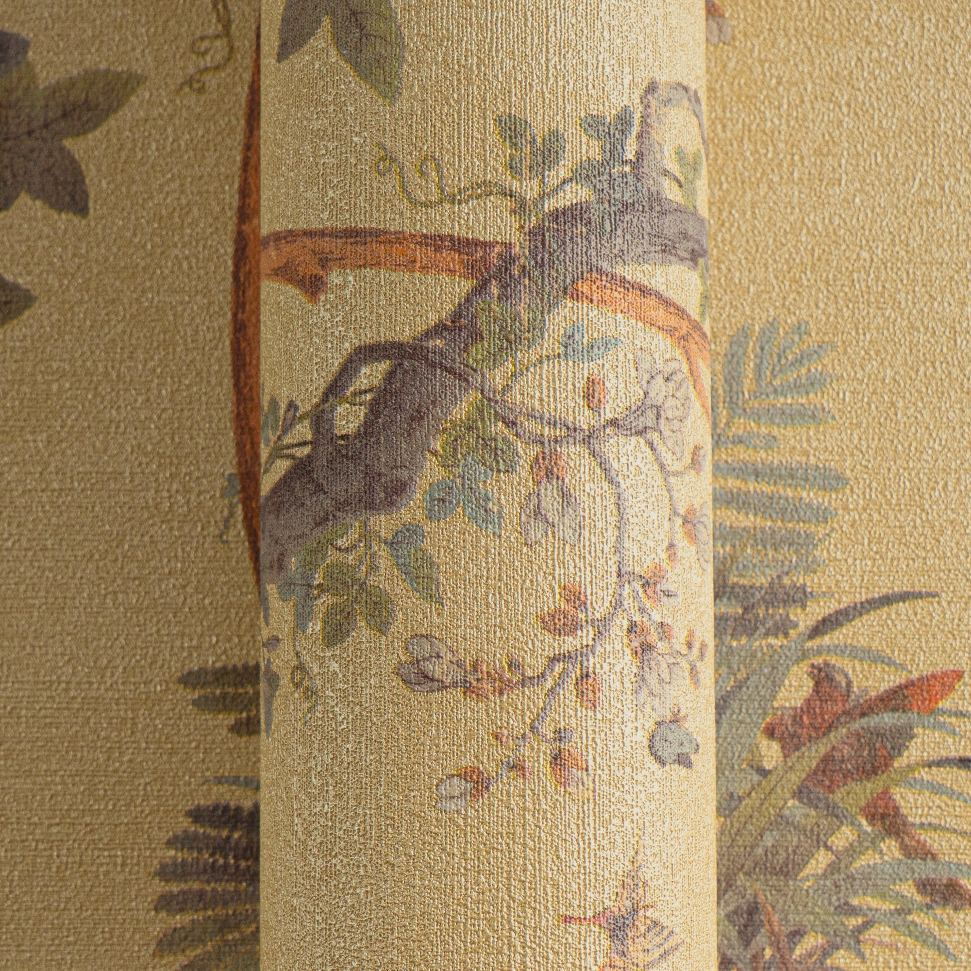Hochwertige Vliestapete Gruen Floral