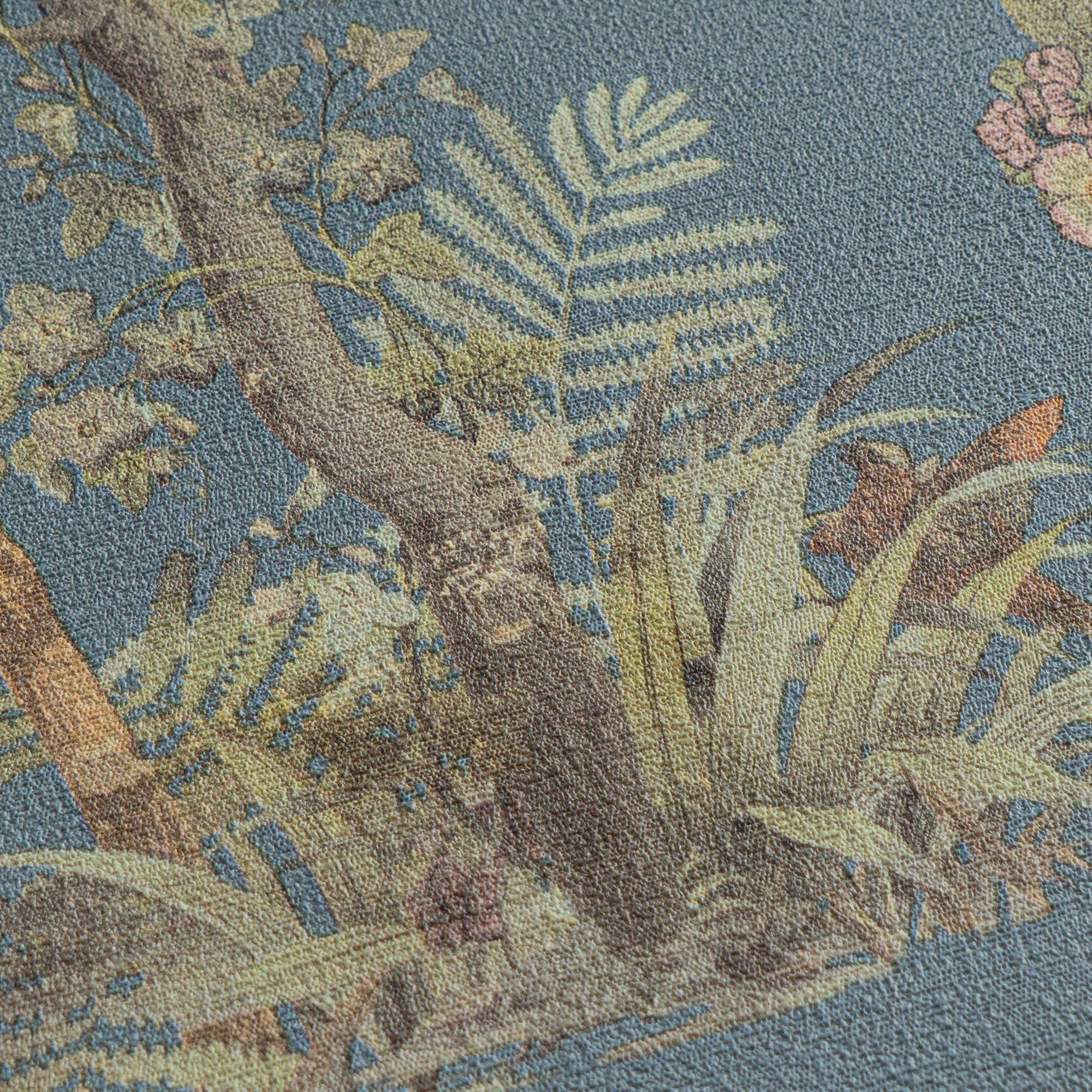 Hochwertige Vliestapete Blau Floral