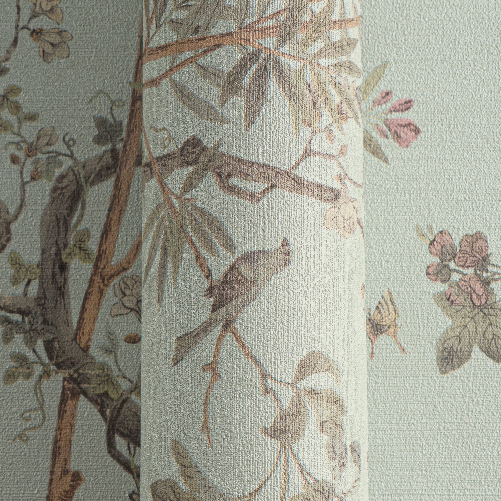 Hochwertige Vliestapete Braun Floral