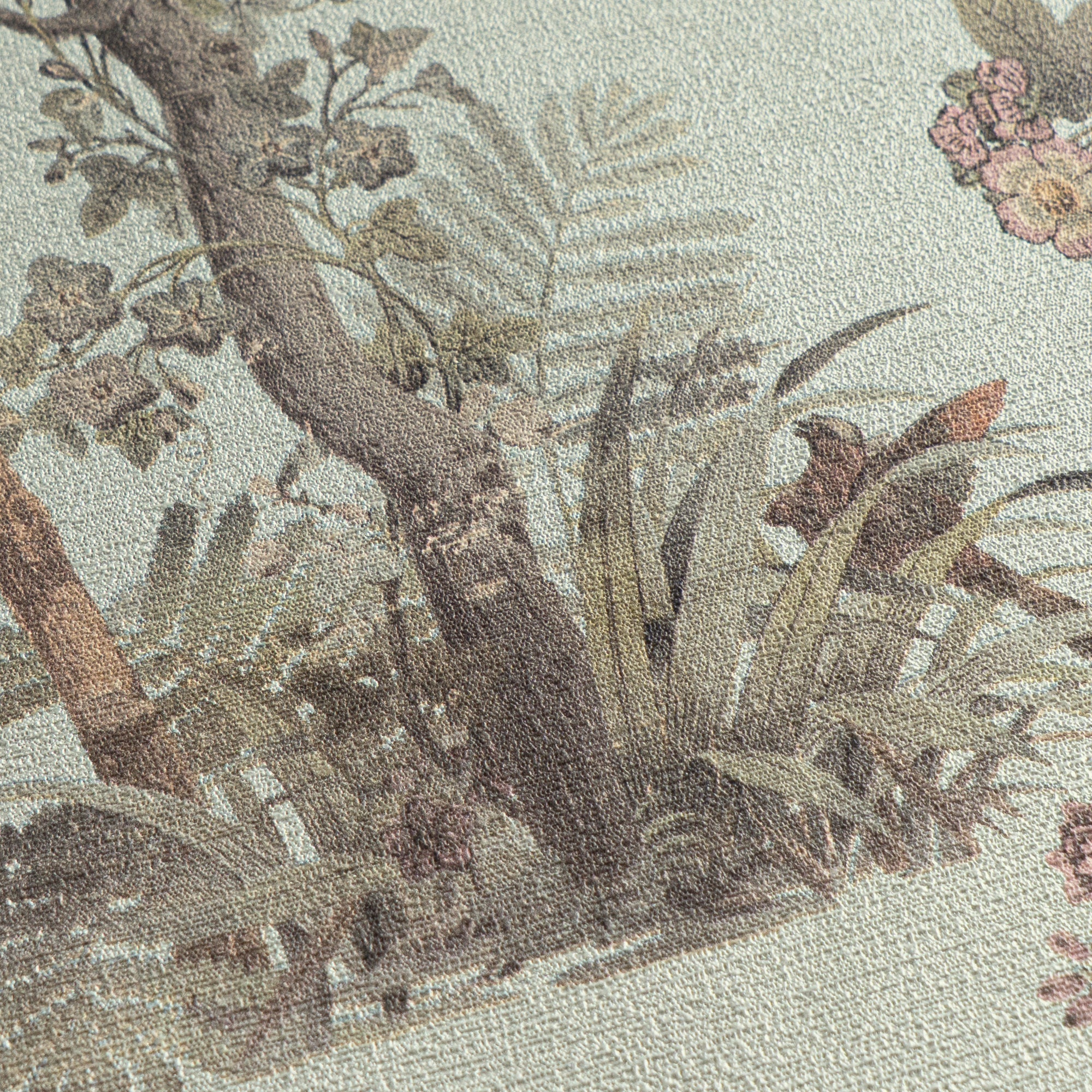 Hochwertige Vliestapete Braun Floral