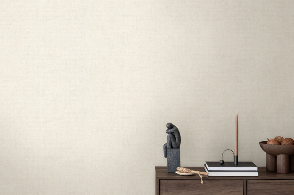 Hochwertige Vliestapete Beige Struktur