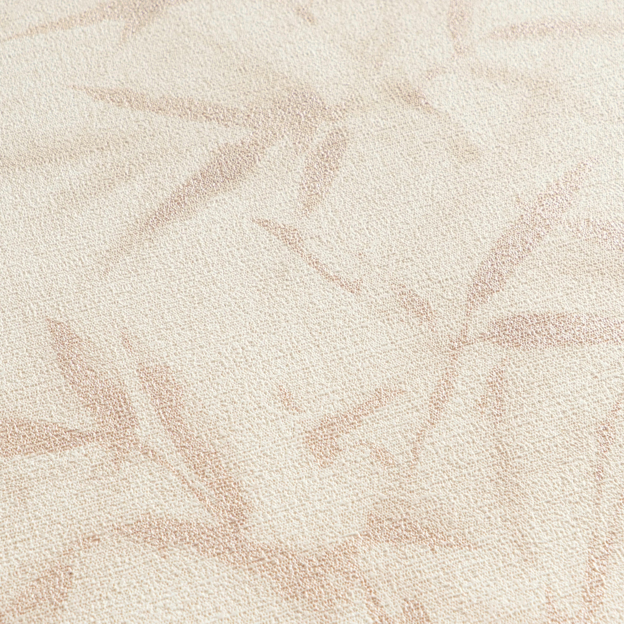 Hochwertige Vliestapete Beige Floral