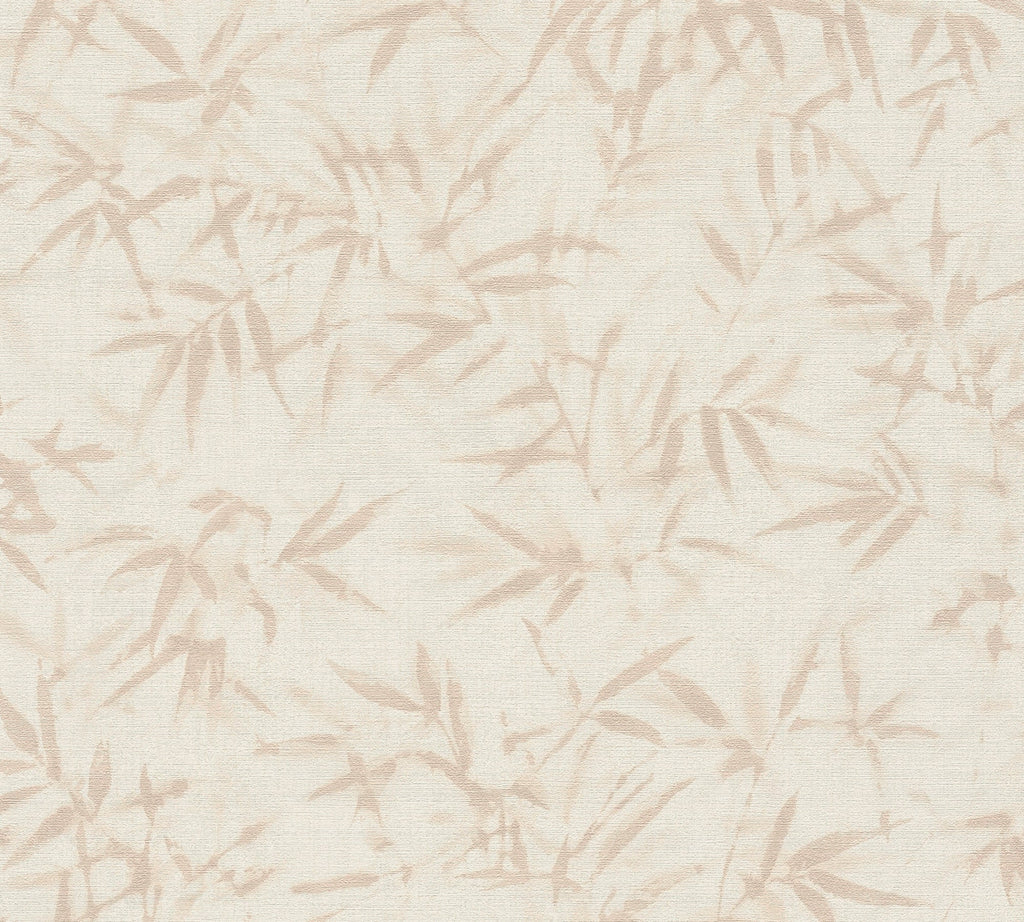 Hochwertige Vliestapete Beige Floral