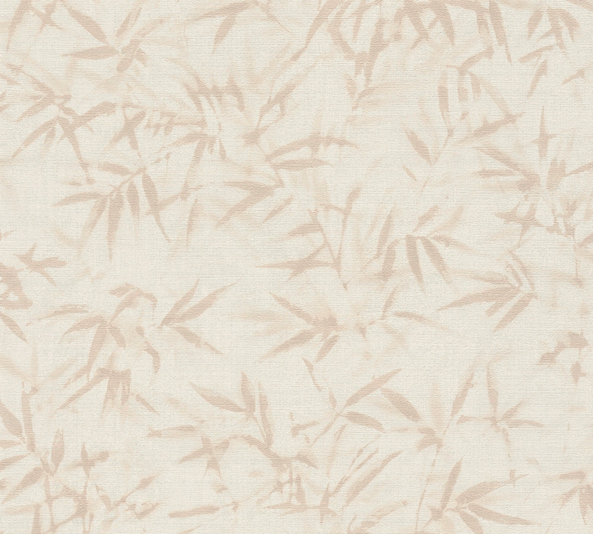 Hochwertige Vliestapete Beige Floral