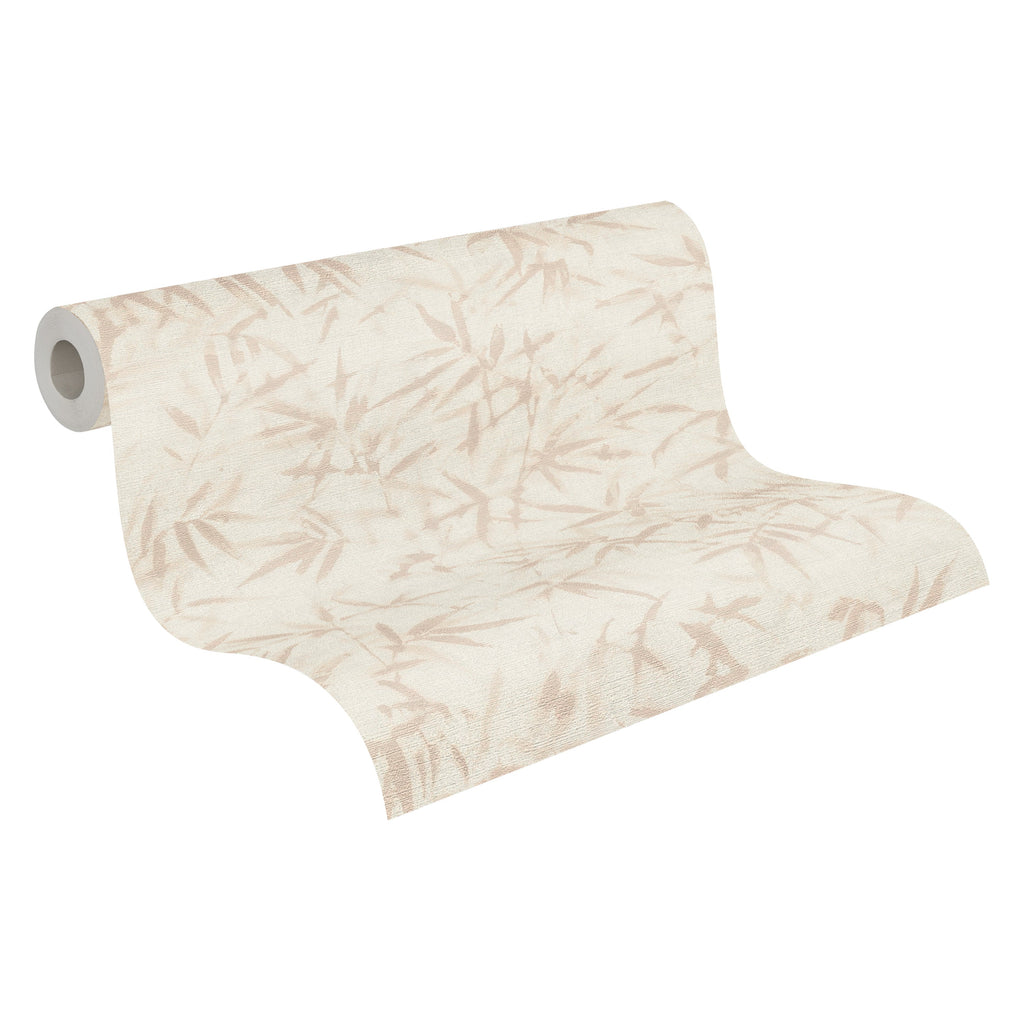 Hochwertige Vliestapete Beige Floral