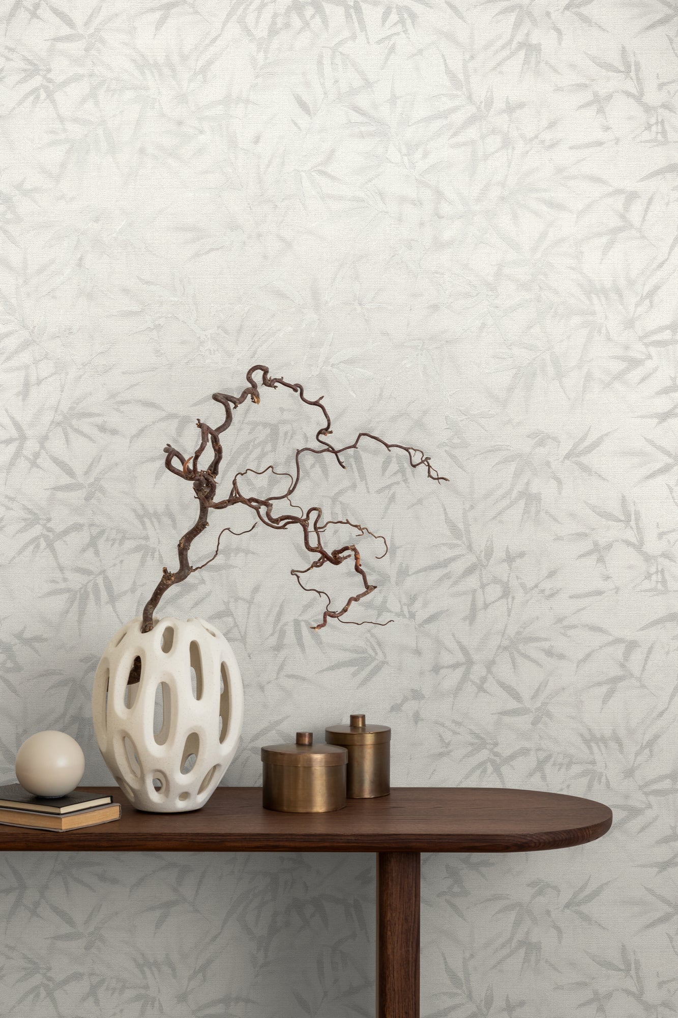 Hochwertige Vliestapete Creme Floral
