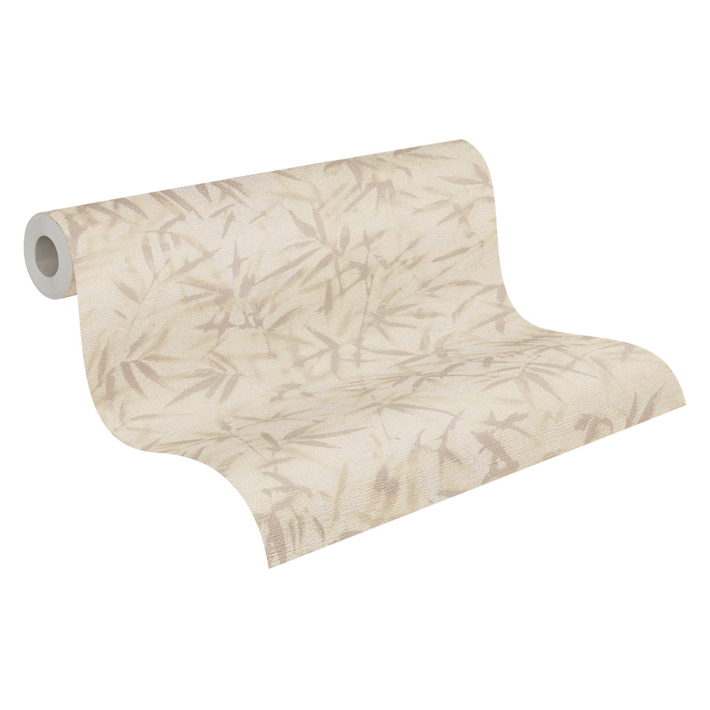 Hochwertige Vliestapete Beige Floral