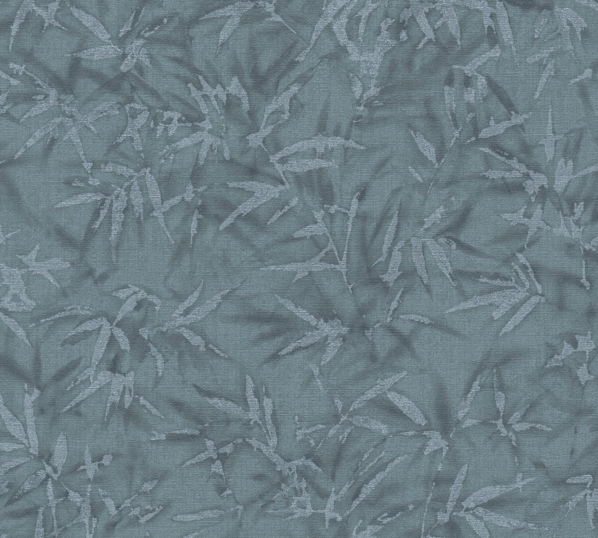 Hochwertige Vliestapete Blau Floral