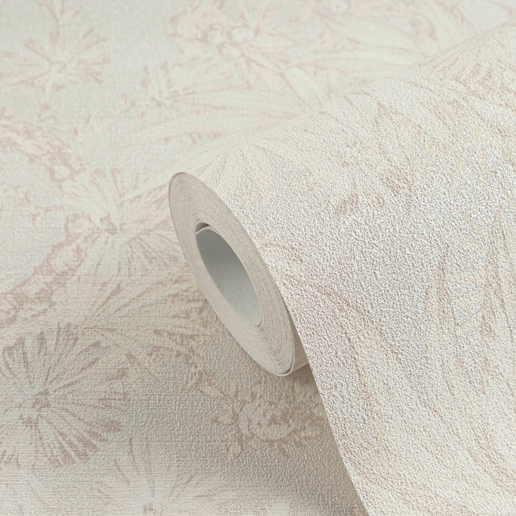 Hochwertige Vliestapete Creme Floral