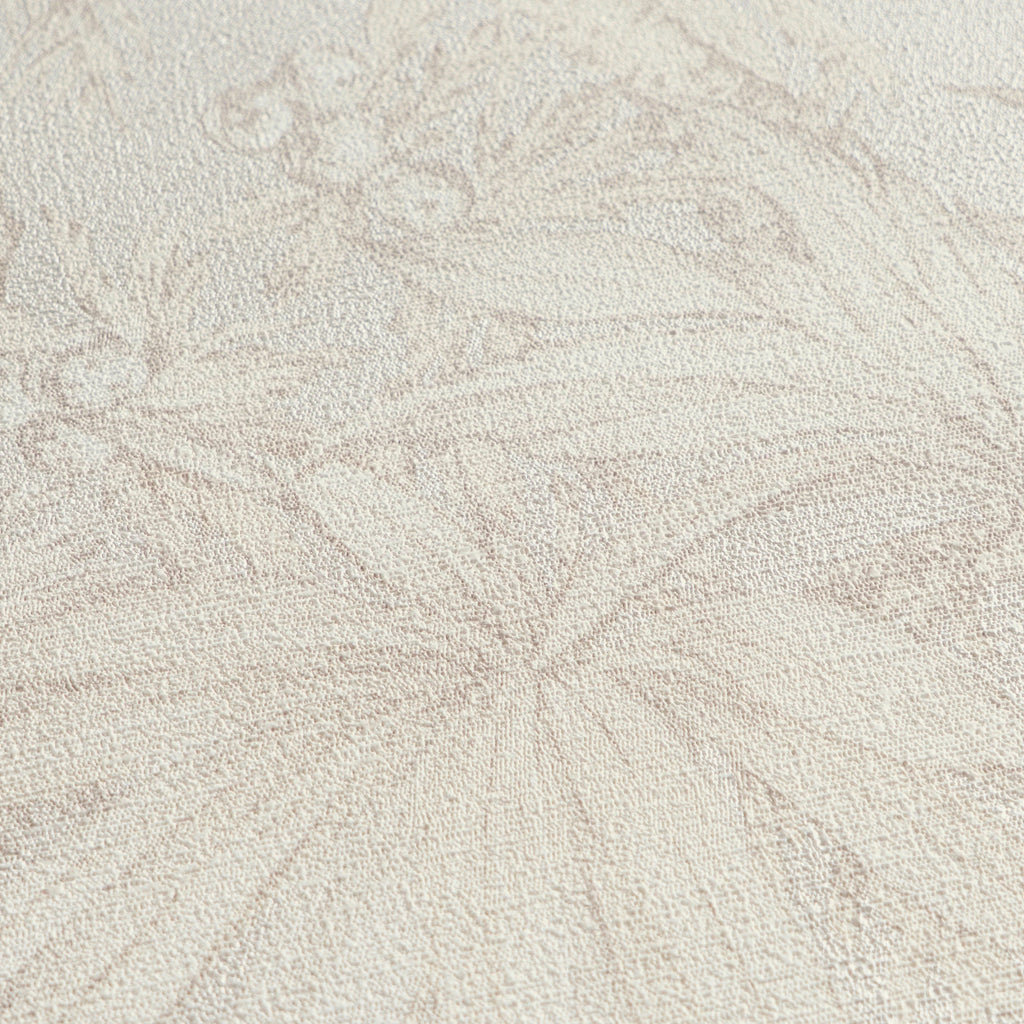 Hochwertige Vliestapete Creme Floral