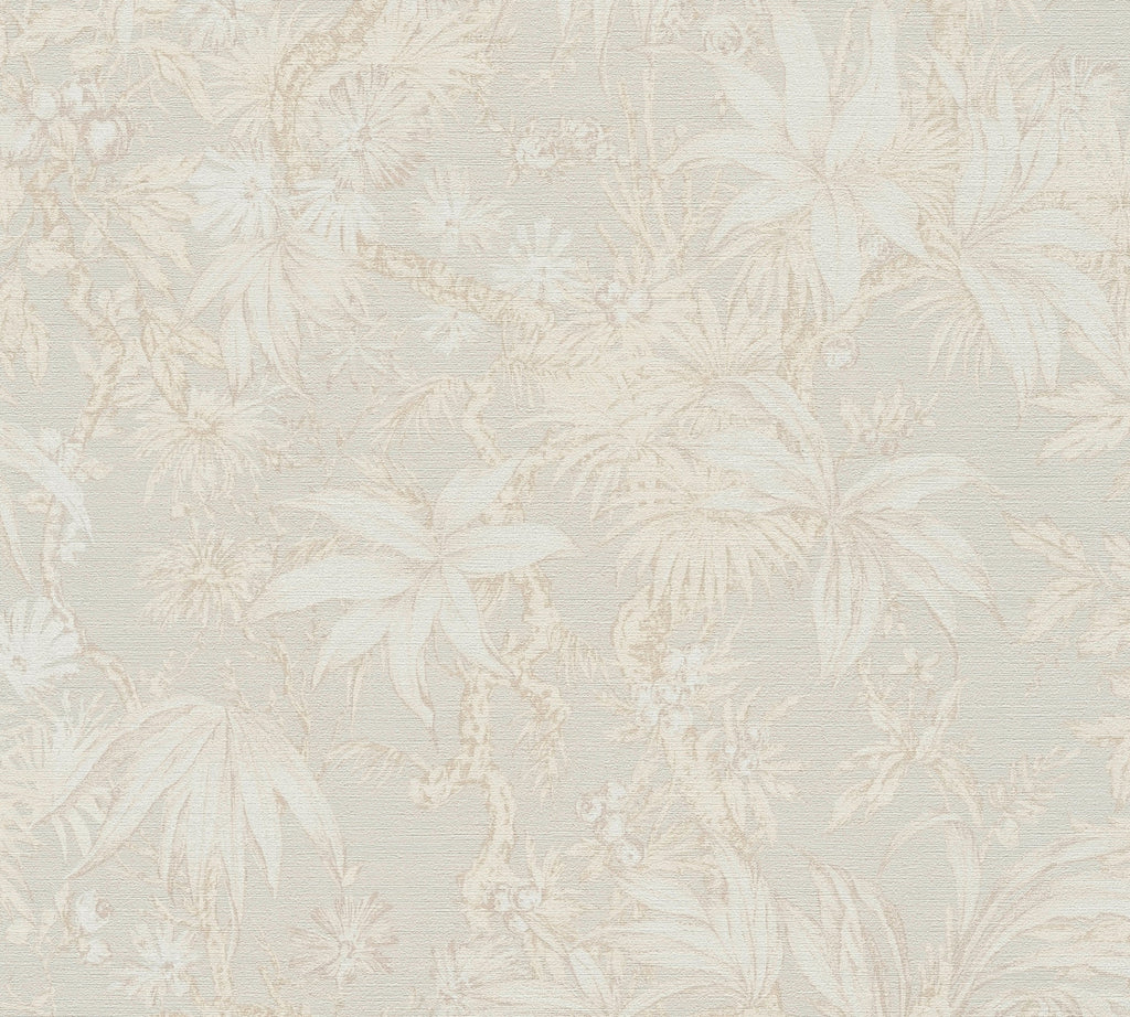 Hochwertige Vliestapete Creme Floral