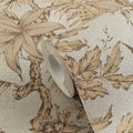 Hochwertige Vliestapete Beige Floral