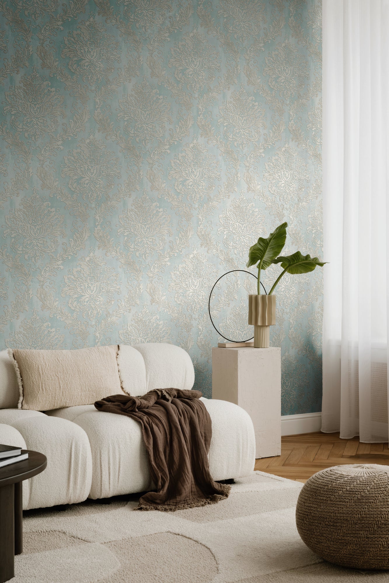 Hochwertige Vliestapete Blau Romantisch