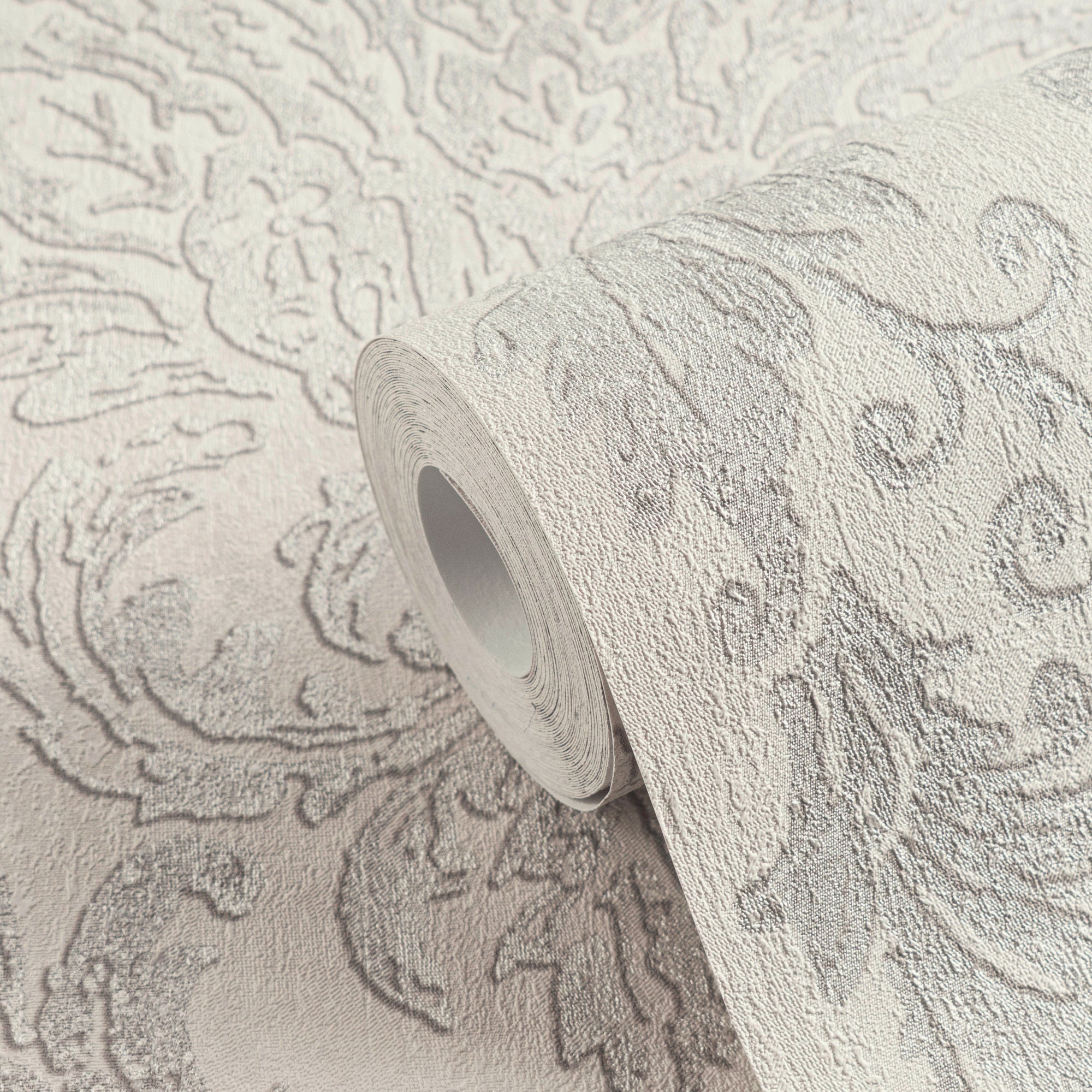 Hochwertige Vliestapete Beige Romantisch