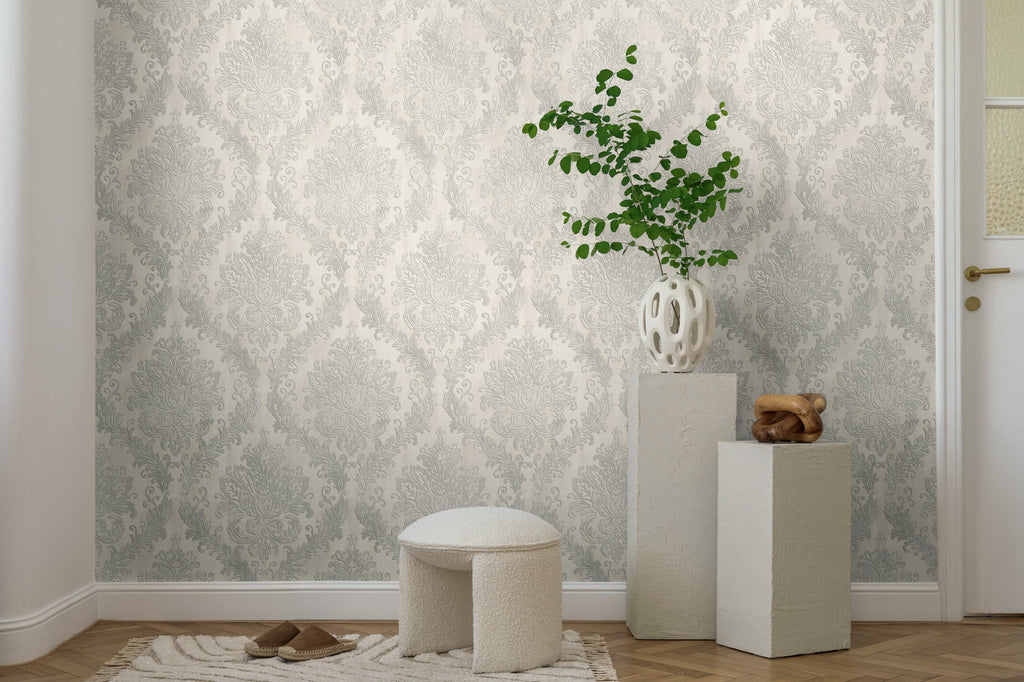 Hochwertige Vliestapete Beige Romantisch