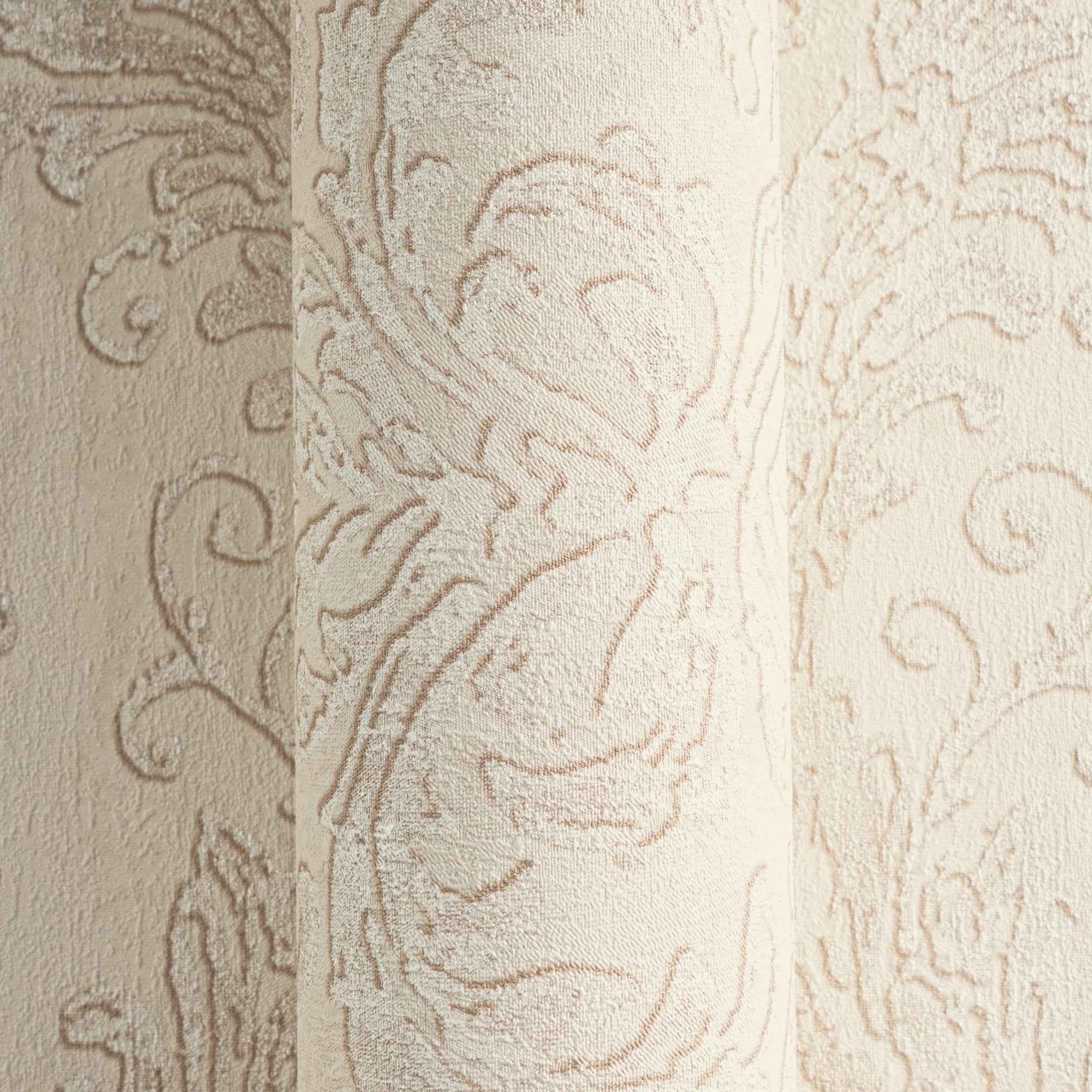 Hochwertige Vliestapete Beige Romantisch