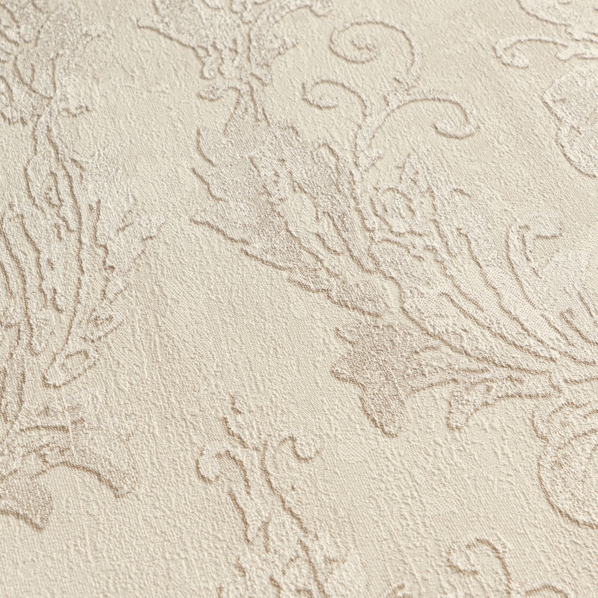 Hochwertige Vliestapete Beige Romantisch