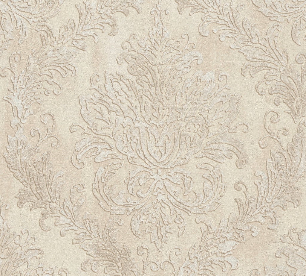 Hochwertige Vliestapete Beige Romantisch