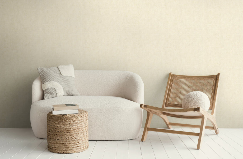 Hochwertige Vliestapete Beige Struktur
