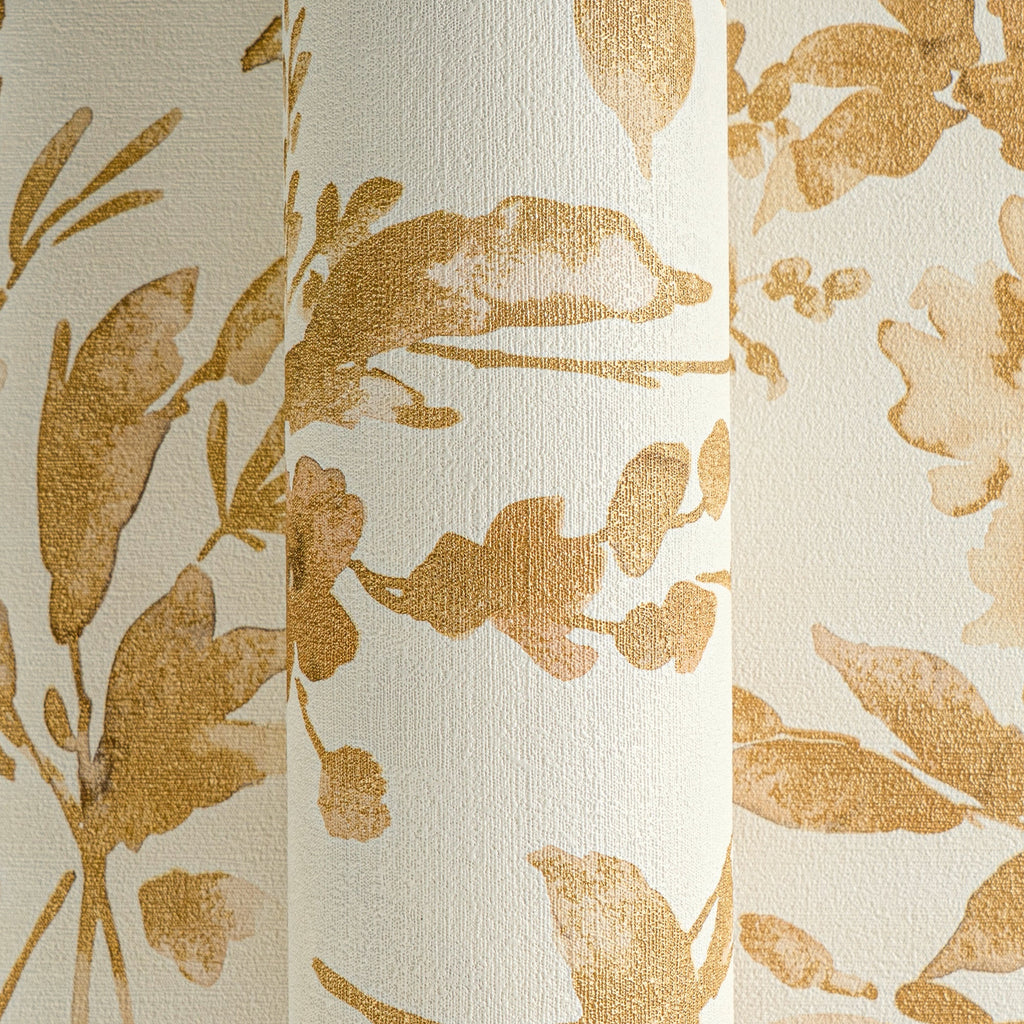 Hochwertige Vliestapete Gold Blumenmuster