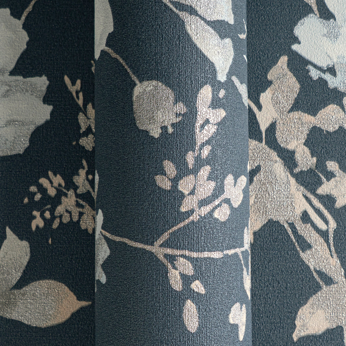 Papel pintado tejido no tejido azul diseño estampado floral - Matex - Imagen 7