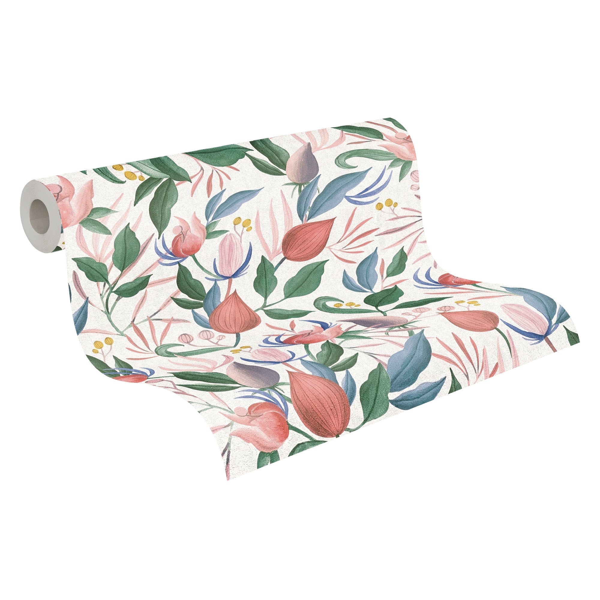 Hochwertige Vliestapete Weis Floral