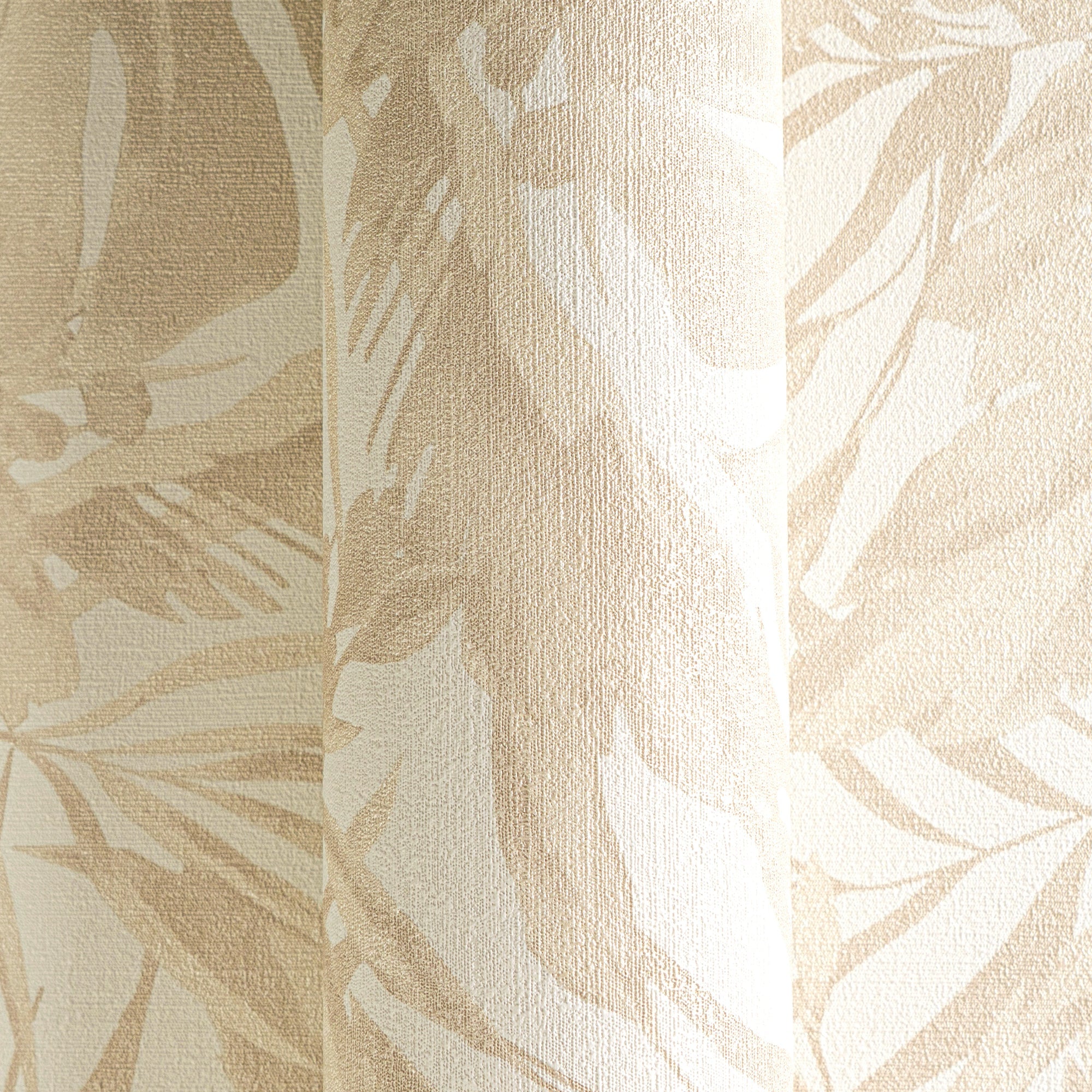 Hochwertige Vliestapete Beige Dschungel