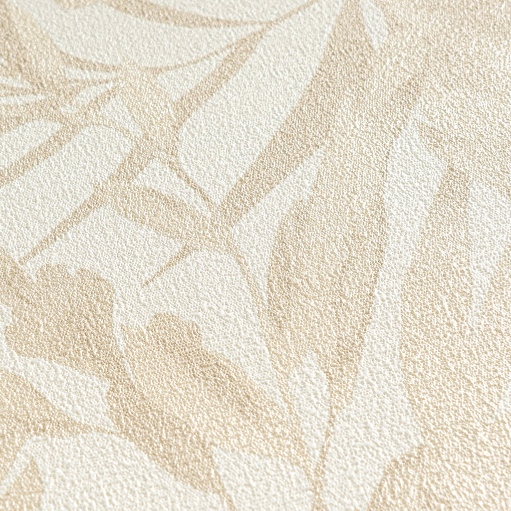 Hochwertige Vliestapete Beige Dschungel