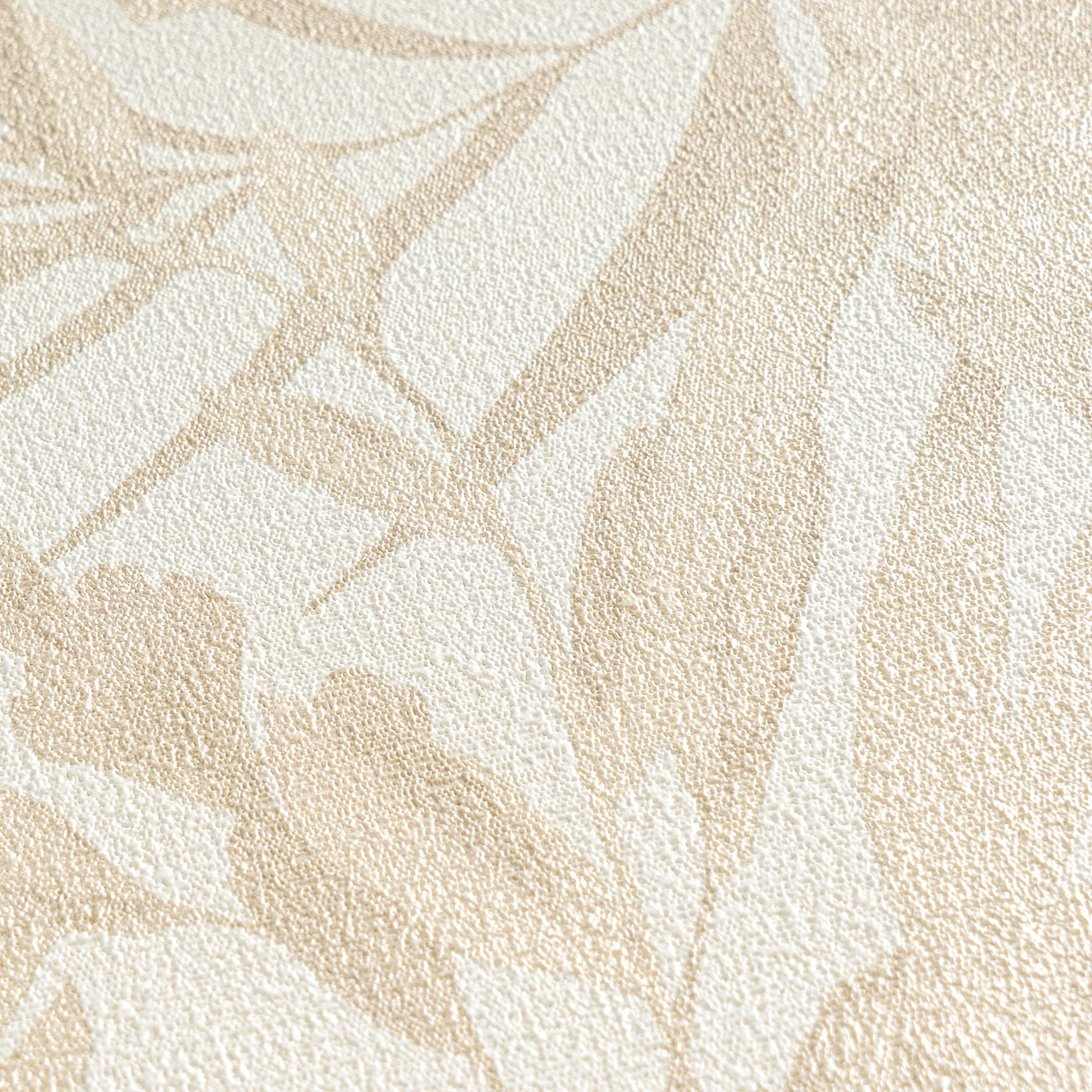 Hochwertige Vliestapete Beige Dschungel