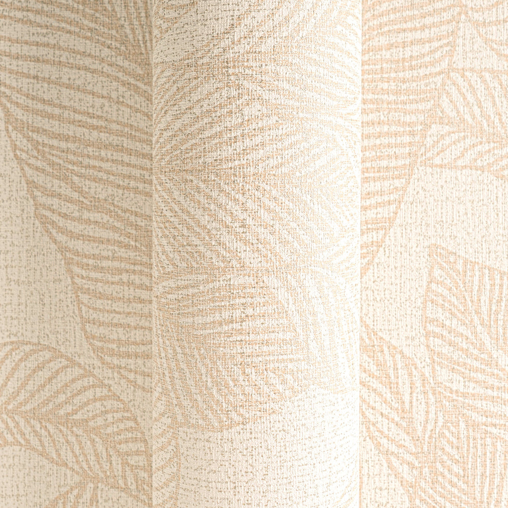 Hochwertige Vliestapete Beige Blatter
