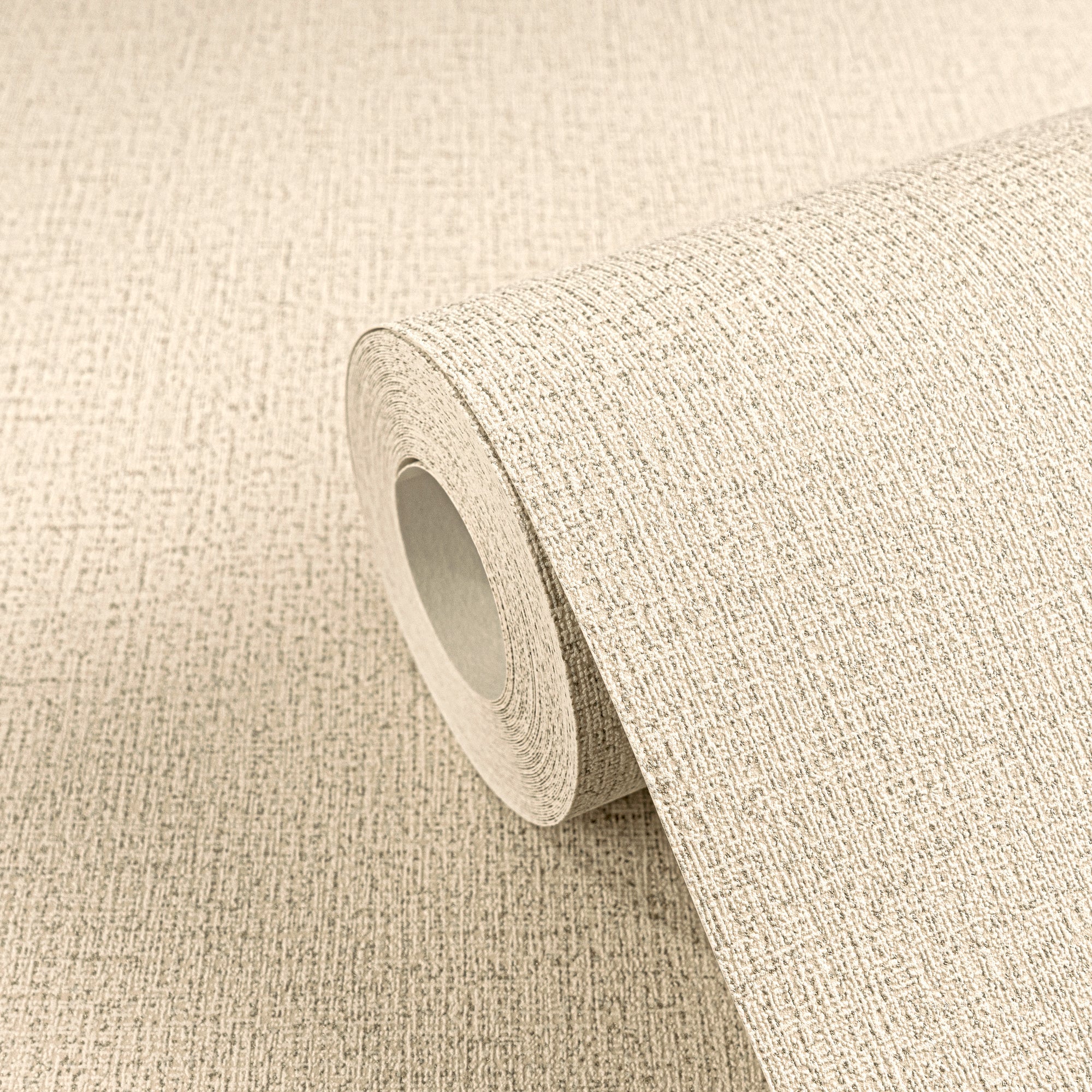 Hochwertige Vliestapete Beige Unitapete